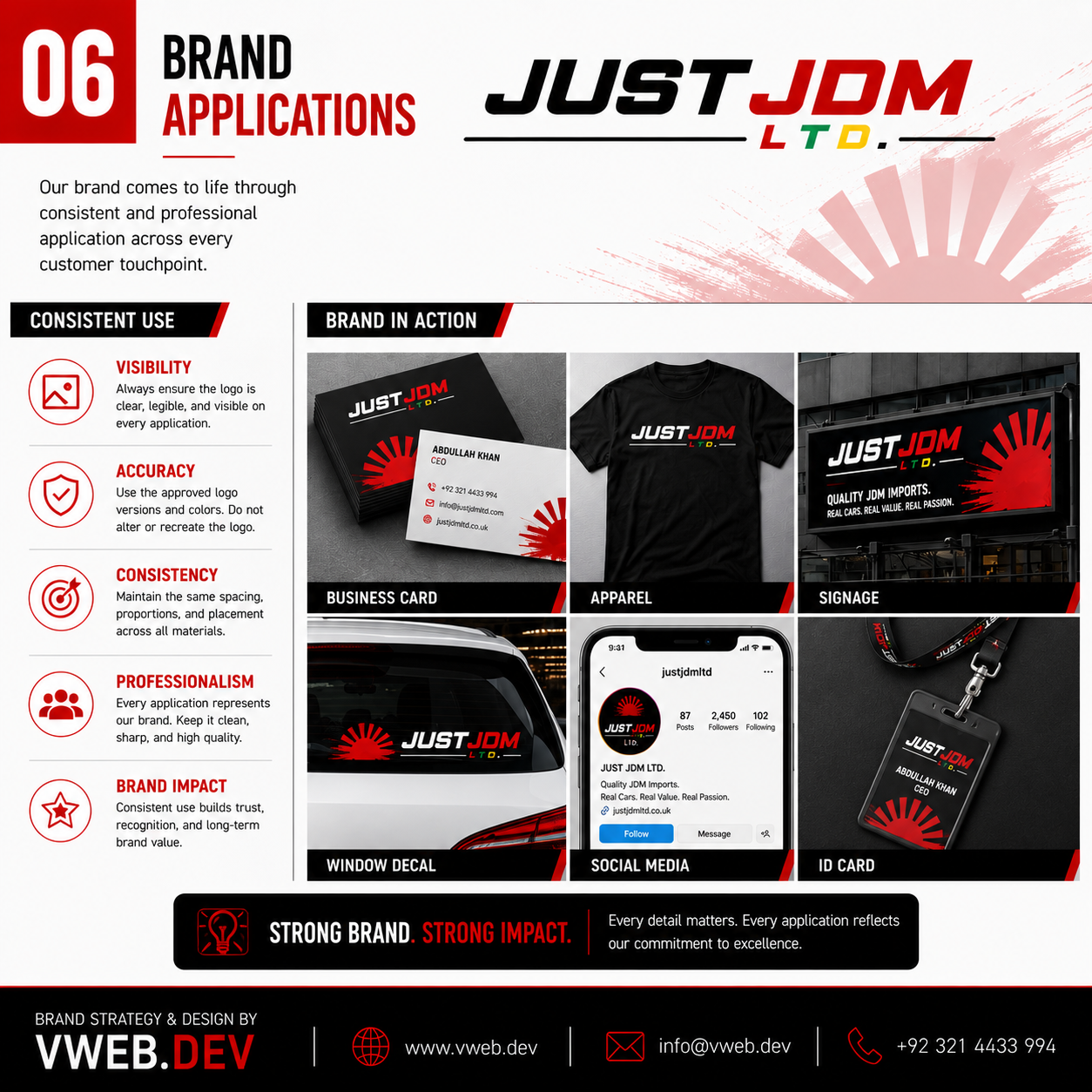 Just JDM Ltd Identity — Consistency at every touchpoint