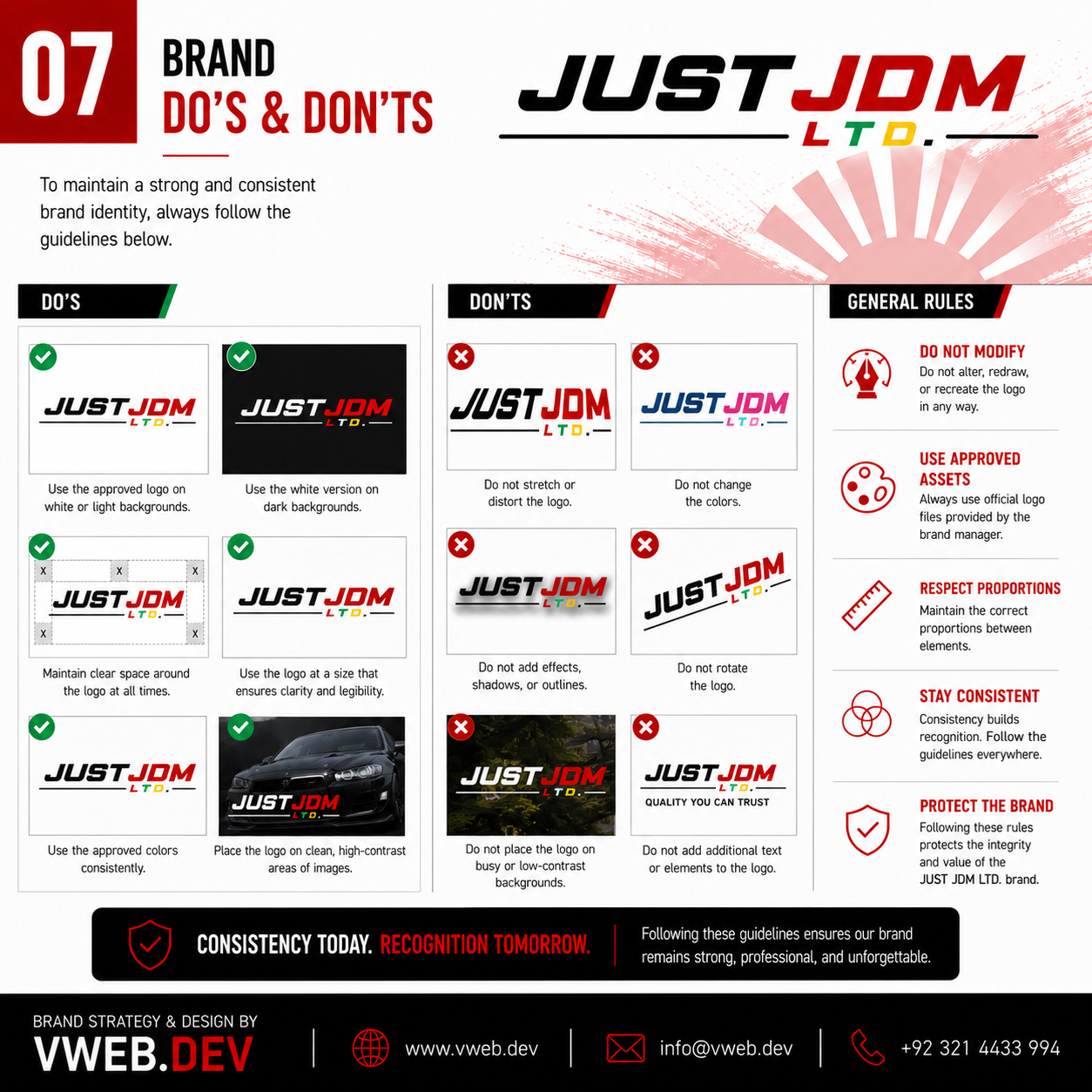Just JDM Ltd Identity — Consistency today, recognition tomorrow