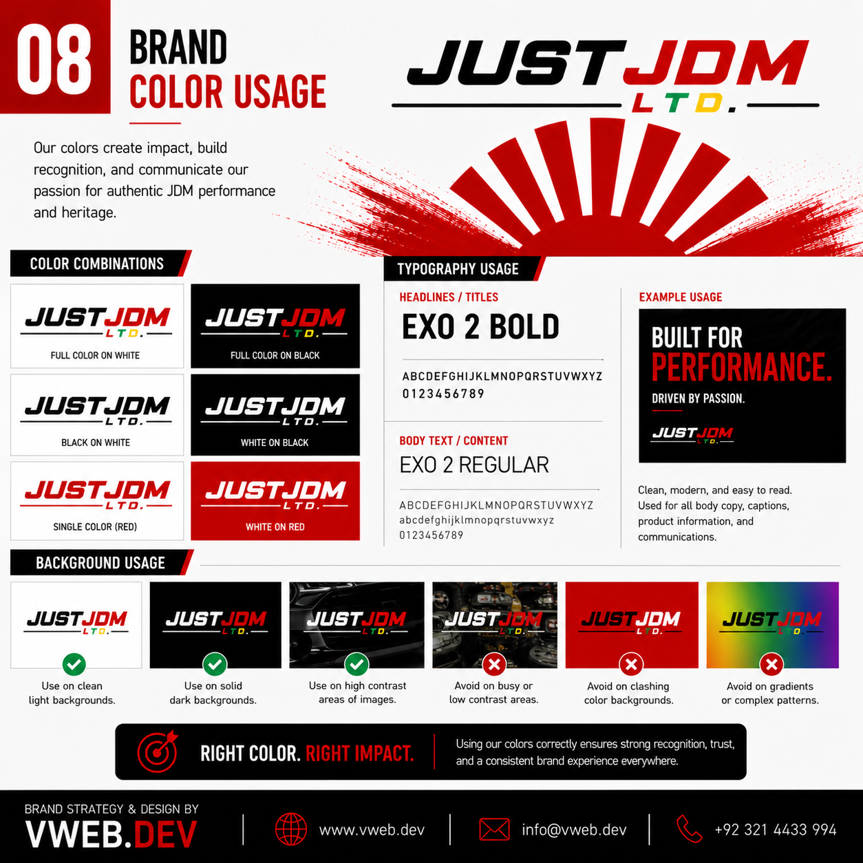 Just JDM Ltd Identity — Right colour, right impact