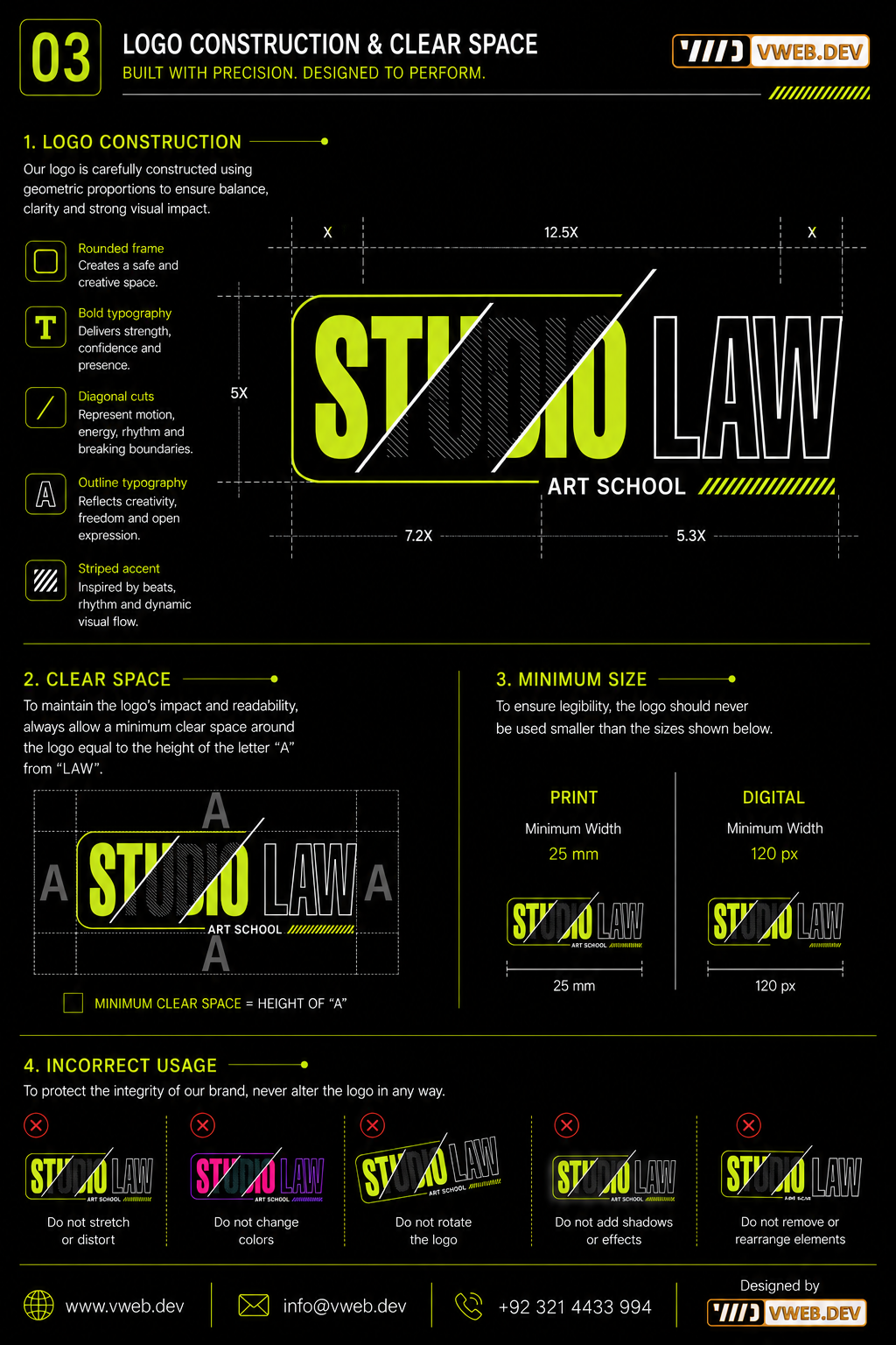 Studio Law Art School Identity — Designed to perform
