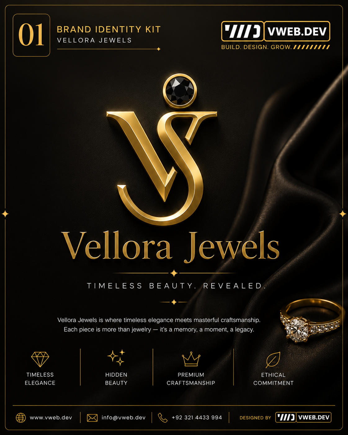 Vellora Jewels Identity — Timeless Beauty, Revealed