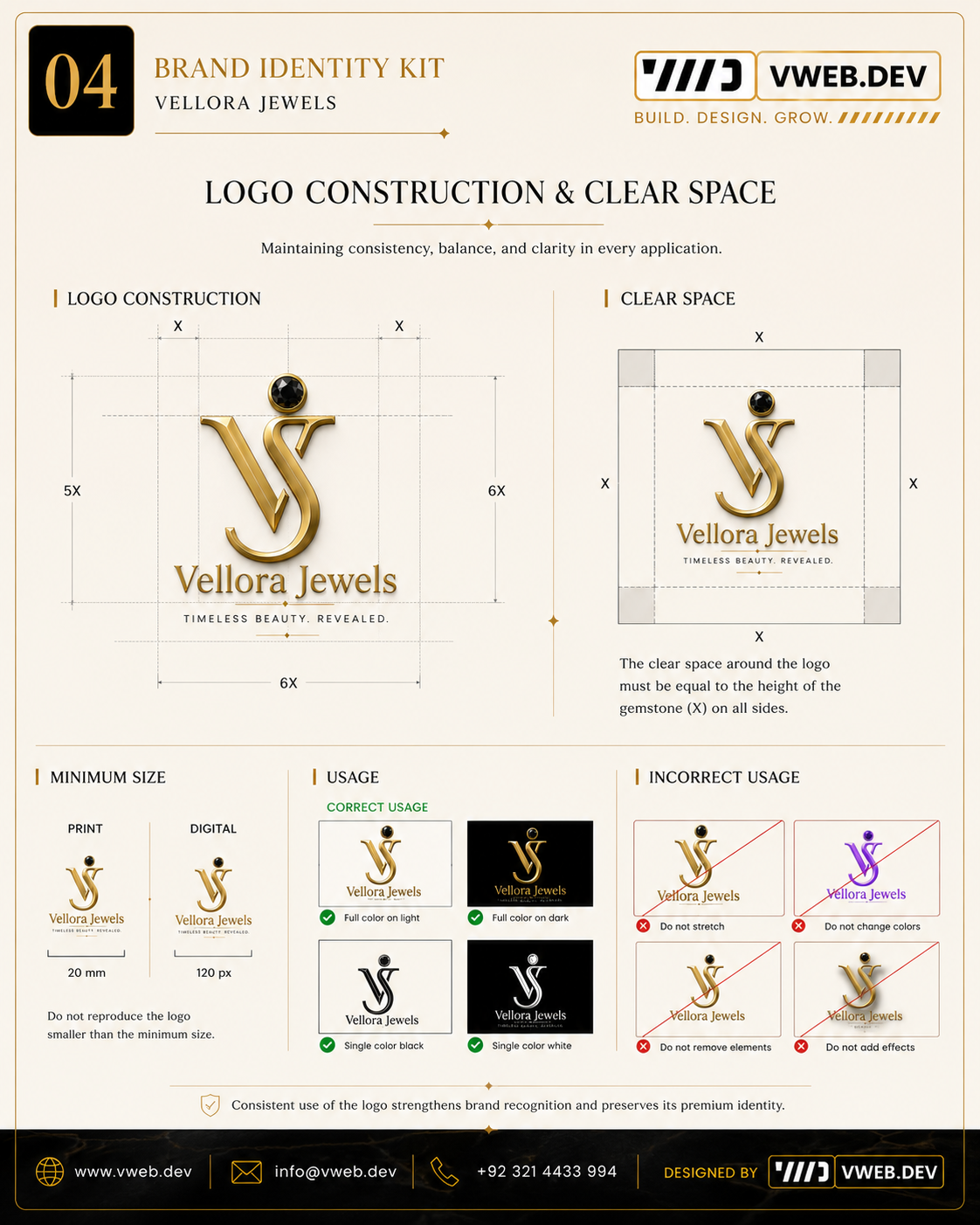 Vellora Jewels Identity — Built for consistent use