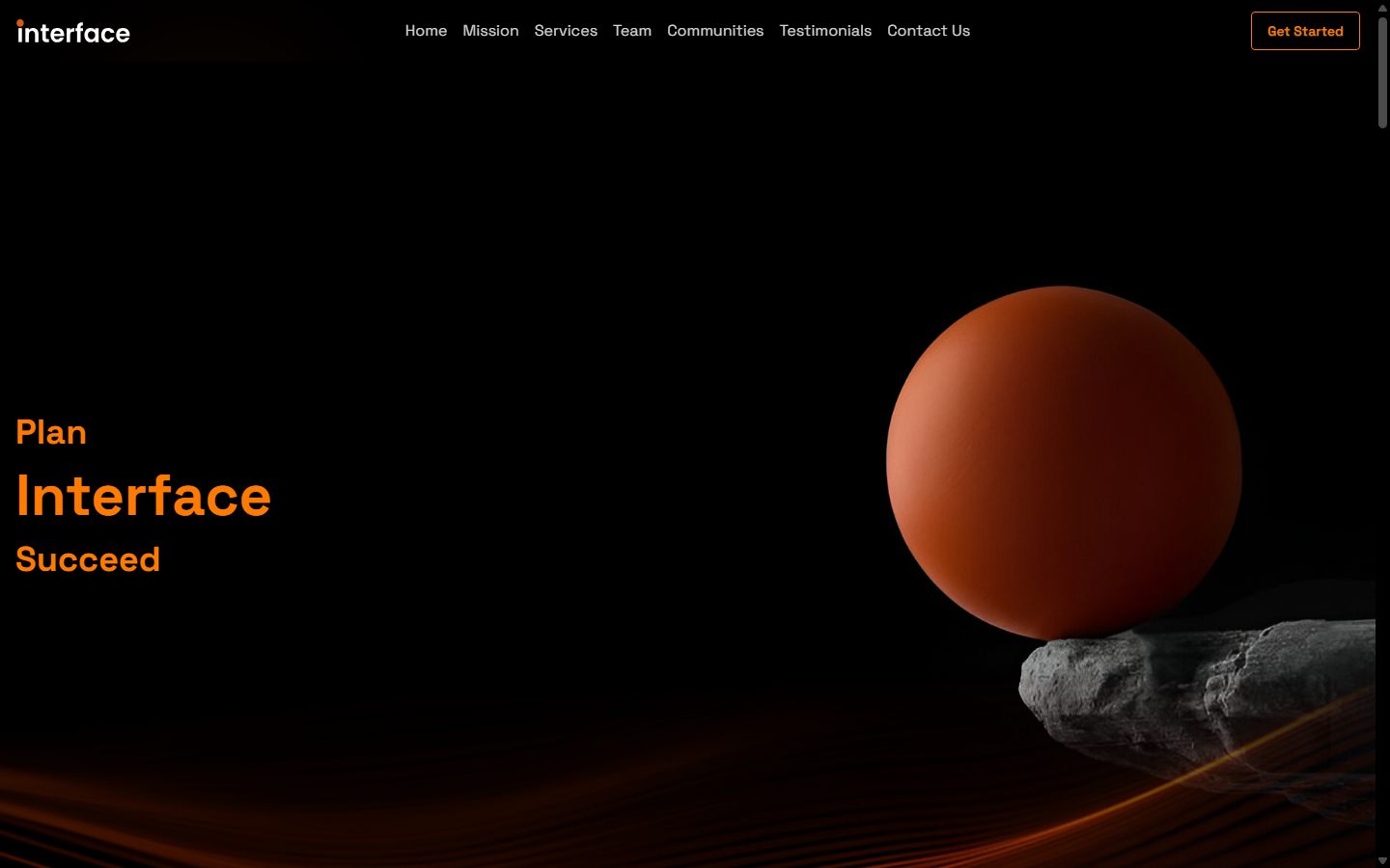Interface Official web application interface