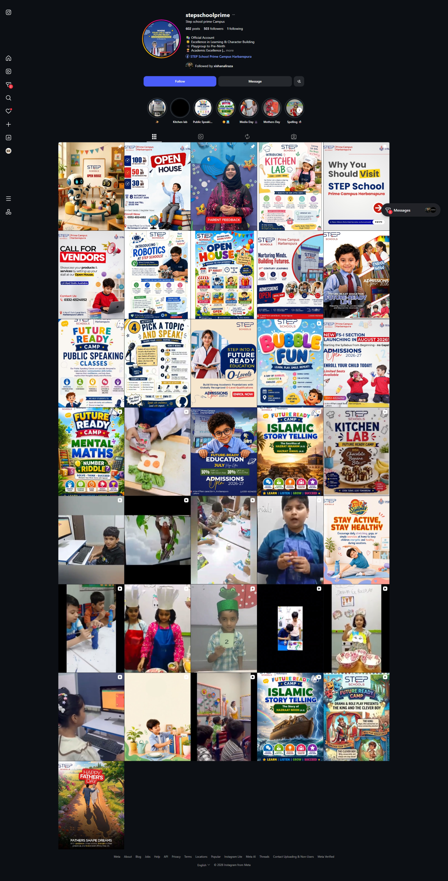 STEP School Prime Campus Harbanspura Instagram post 1